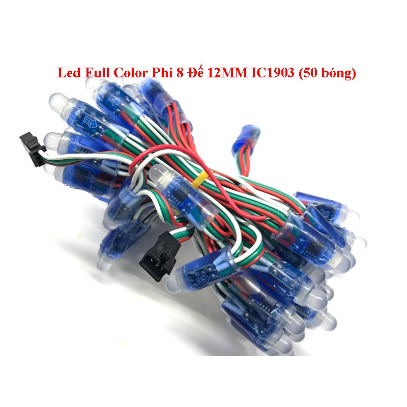 (Hàng Hiếm) Led Đúc Full Color IC1903 Led Pháo Hoa (50 led) Chống mưa gió