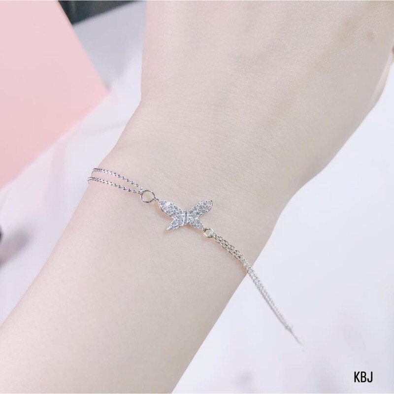 Lắc tay bạc hình bướm siêu xinh