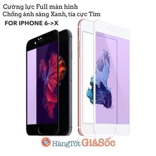 [FREESHIP 99K TOÀN QUỐC] Cường lực Full màn hình iPhone chống ánh sáng Xanh (hangtotgiasoc)