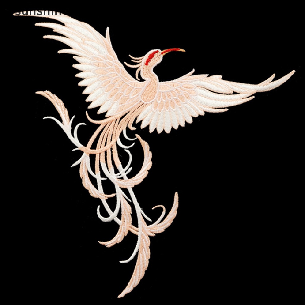 Sticker Ủi Thêu Hình Chim Phượng Hoàng Phong Cách Trung Hoa