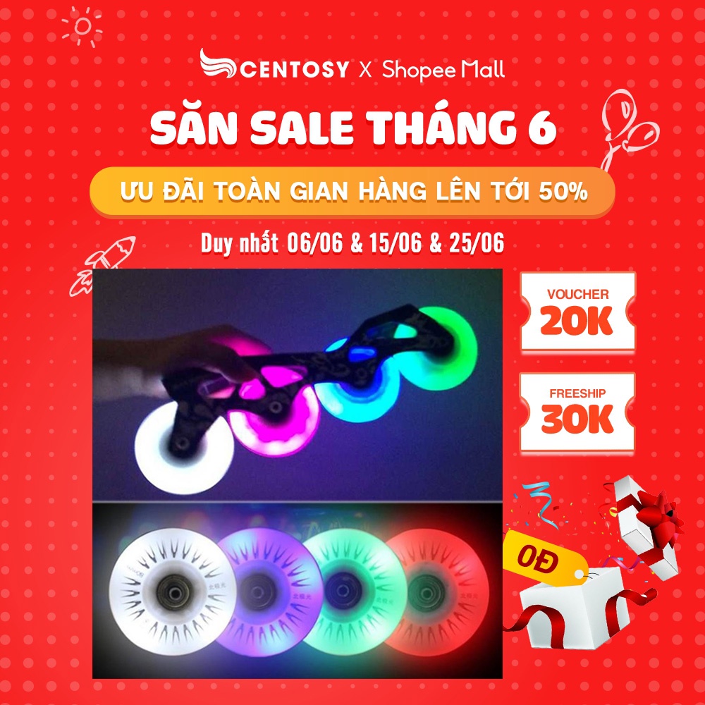 Bánh Đèn Led Patin Phát Sáng Nhiều Màu Siêu Hấp Dẫn