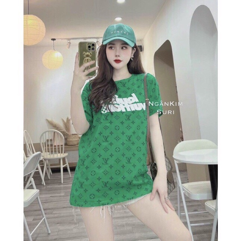 Áo Thun Tay Lỡ L.V Eo Vì Hot Trend Form Rộng Cổ Tròn Phong Cách Cá Tính Năng Động-Áo Phông Nam Nữ Unisex Freesize Tay Lỡ | BigBuy360 - bigbuy360.vn