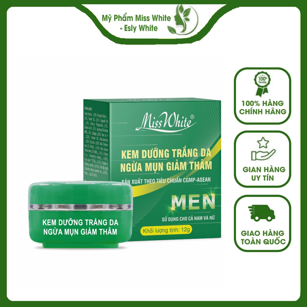 Kem Dưỡng Trắng Da Ngừa Mụn Giảm Thâm 12g Chính Hãng