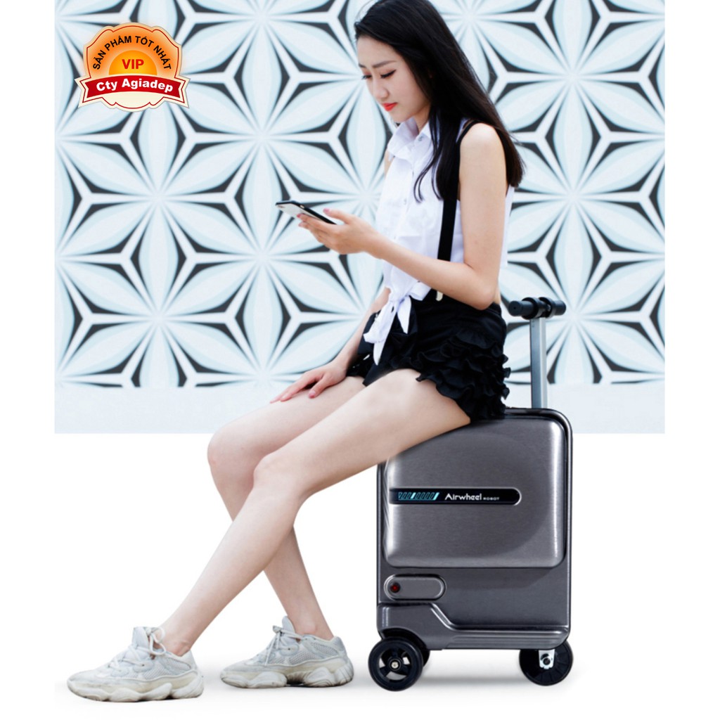 Vali thông minh Airwheel siêu đẹp siêu xịn ngồi lái được - Hàng Nhà giàu của Agiadep