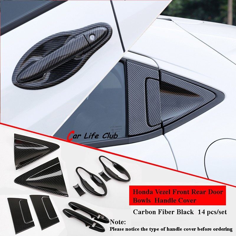 Zerui Phụ Kiện Tay Cầm Ngoài Bằng Sợi Carbon Cho Xe Hơi Honda HR-V / HRV / VEZEL
