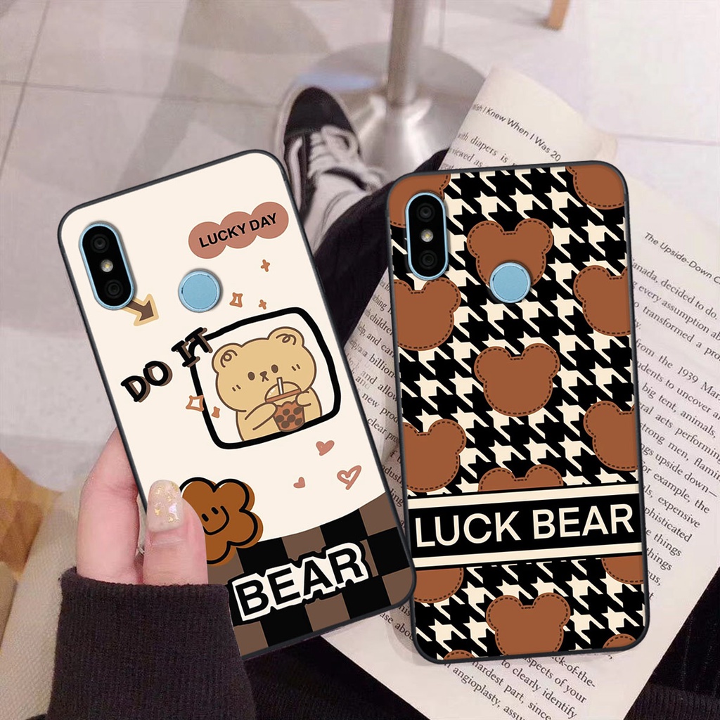 Ốp lưng Xiaomi REDMI 6X / MI A2  happy day, gấu bear dễ thương - BỀN - ĐẸP -BAO GIÁ TOÀN THỊ TRƯỜNG