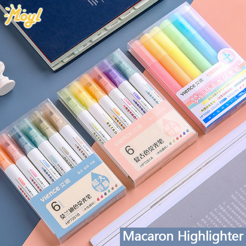 Bút Đánh Dấu 6 Màu Sắc Xinh Xắn