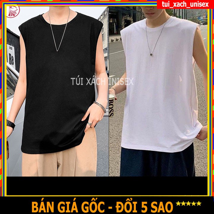 ⚠️ ẢNH THẬT ⚠️ 40-80kg Áo nam nữ ba lỗ / sát nách thời trang bigsize unisex THUN DÀY MỊN 2 MÀU ĐEN TRẮNG