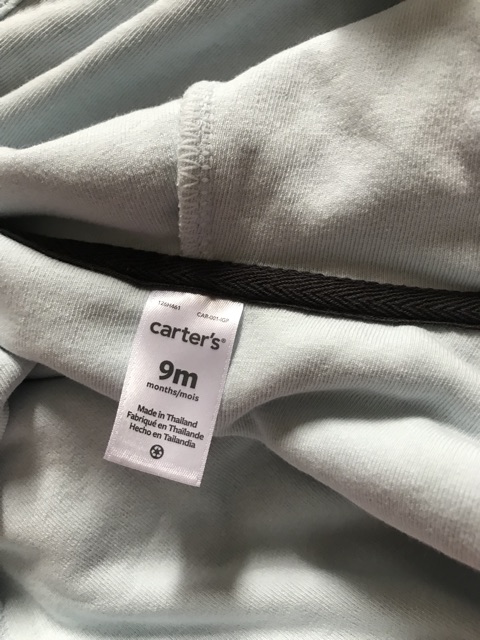 Bộ bông lót cotton hàng Carter -9m - order không vừa mình thanh lí lại