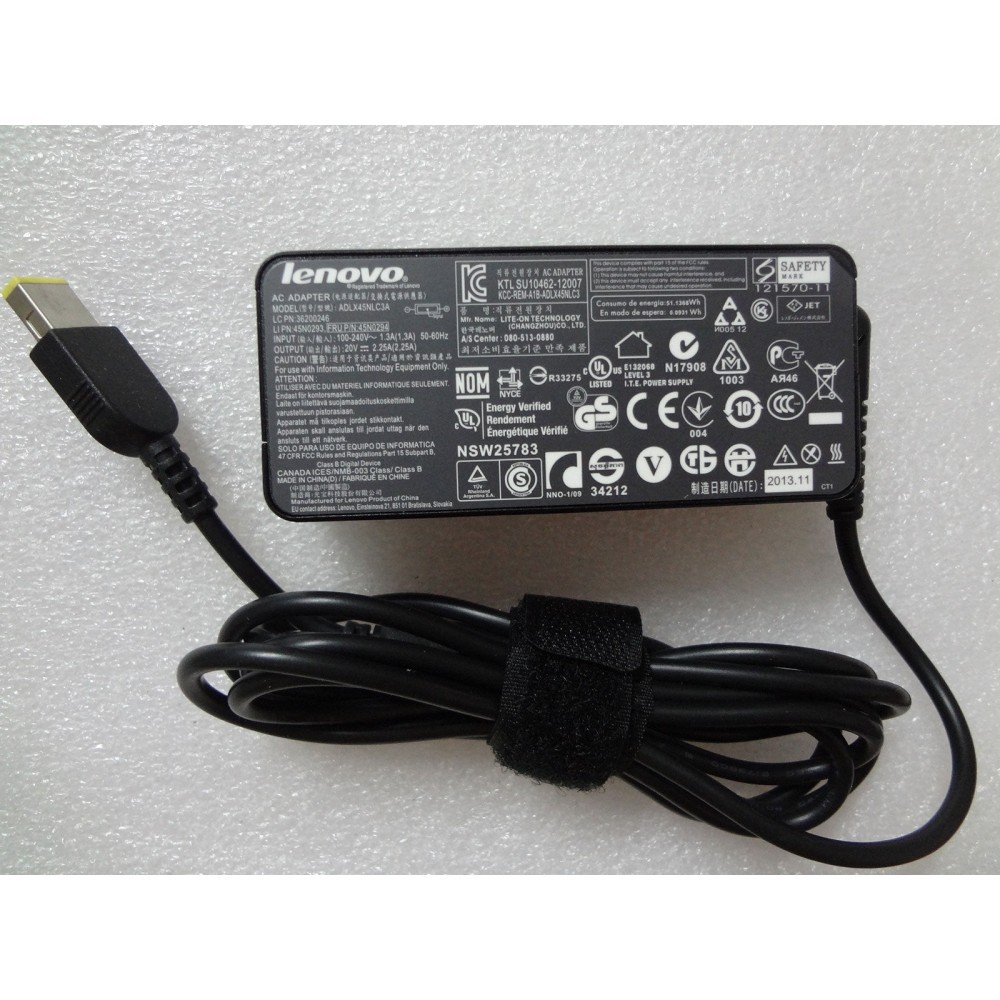 Sạc Laptop Lenovo B40-45 B50-30 Z710 20V 2.25A chân cắm vuông USB-Hàng mới 100%-Bảo hành 12 tháng-Phụ kiện giá sỉ