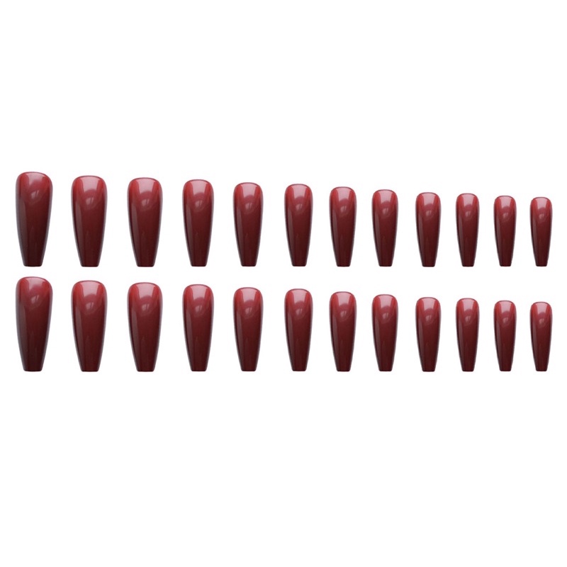 Set 24 móng giả D413 dáng móng dài ( Tặng kèm keo và dũa )