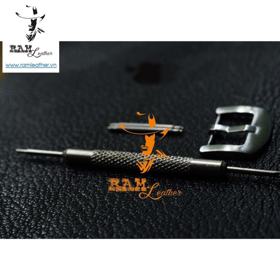 Combo Khóa Inox Không Rỉ Cây Thay Dây Hai Chốt Đồng Hồ Cực Chất - Ram Leather