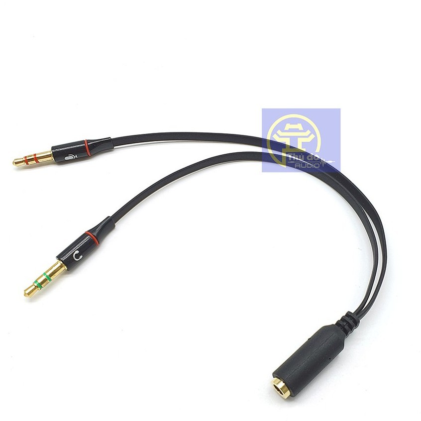 Dây gộp Audio và Mic chân 3.5mm✔️ Sử dụng mic tai nghe điện thoại cho máy tính bàn