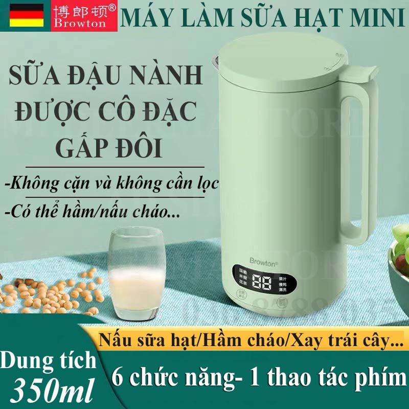 MÁY LÀM SỮA HẠT MINI BROWTON - Máy Xay Nấu Đa Năng -Sữa Hạt, Sữa Đậu Nành Dung tích 350ml