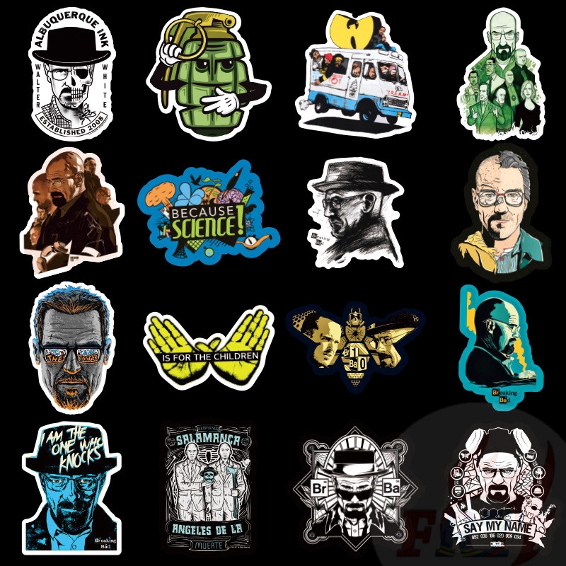 ❉ Breaking Bad - Series 03 Giấy và decal dán tường ❉ 50Pcs/Set AMC TV Show Mixed Laptop Skateboard Doodle Stickers