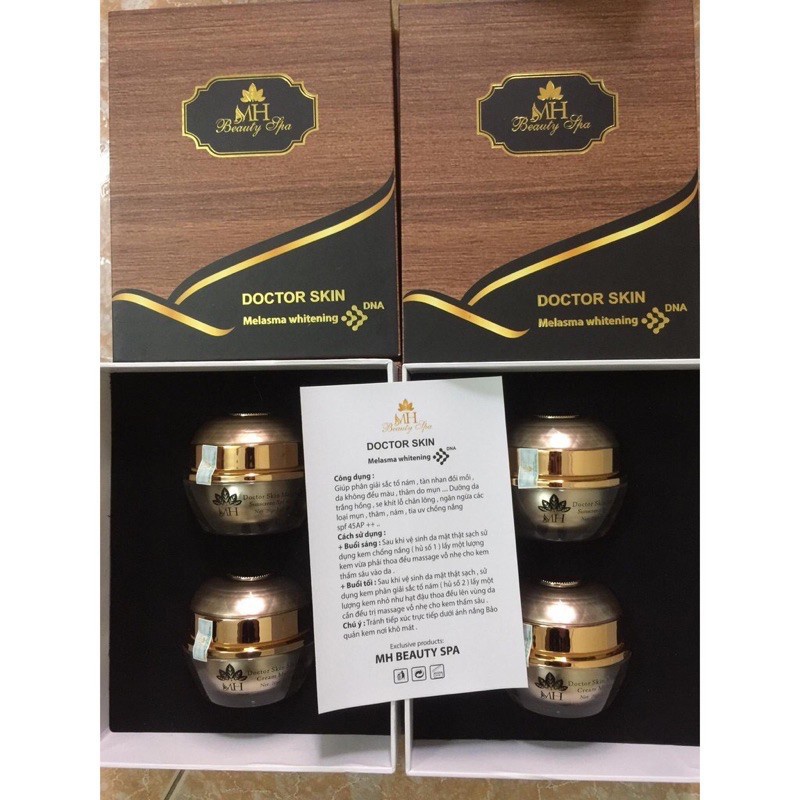 Bộ kem DR Skin Melasma MH Beauty ⚡ MẪU MỚI ⚡ kem dưỡng da làm sạch sâu, loại bỏ tế bào chết