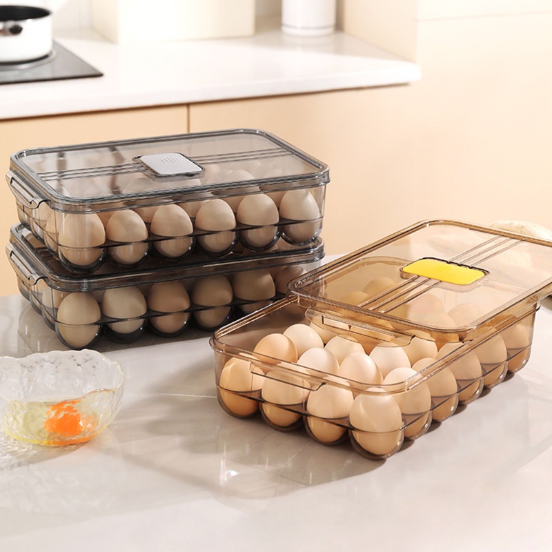 Khay Đựng Trứng 24 Ngăn Trong Suốt Sức Chứa Lớn Tiện Dụng