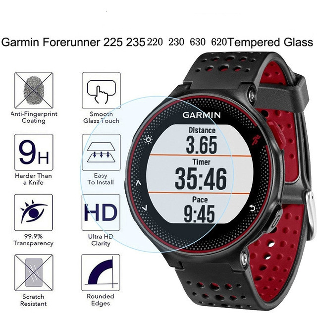 Kính cường lực 9H cho đồng hồ thông minh Garmin Forerunner 225 / 230 / 235 / 620 / 630 HR