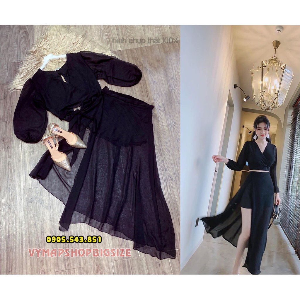 đầm voan áo/váy rời bigsize 60-100kg( 2 size)