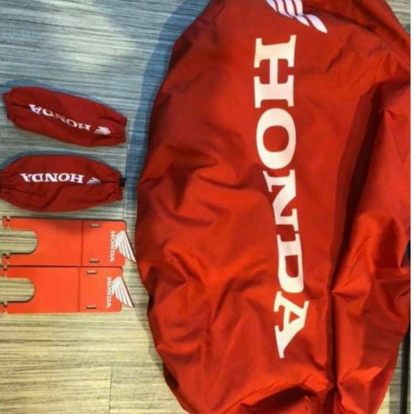 Trùm bọc yên, bao tay xe máy honda màu đỏ cực đẹp