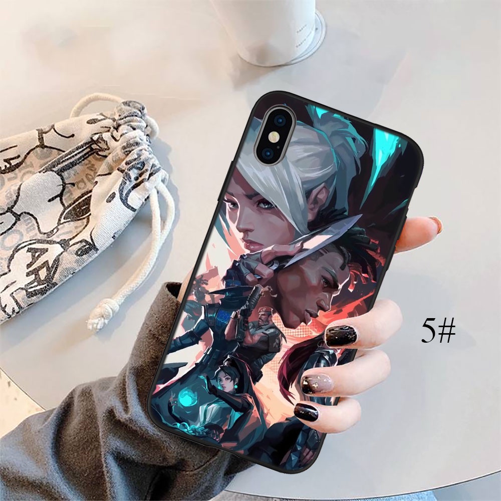 Ốp Điện Thoại Silicon Dẻo In Hình FO93 Valorant Cho iPhone 5 5S 6 6S 7 8 11 Pro Max Plus SE XR