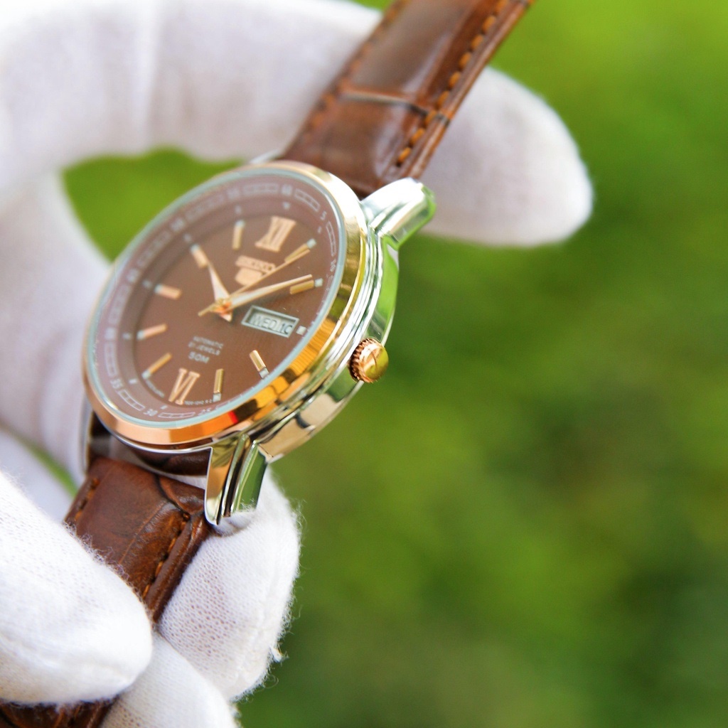 Đồng Hồ Nam Seiko Cao Cấp Dây Da, Kim Đồng Hồ Có Dạ Quang, Chống Nước 3ATM. | BigBuy360 - bigbuy360.vn