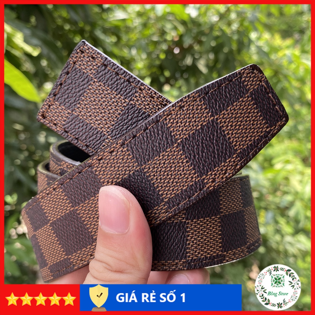 Mặt thắt lưng nam LV cao cấp nguyên khối, thắt lưng lv kẻ caro thời trang sành điệu MTLLV001