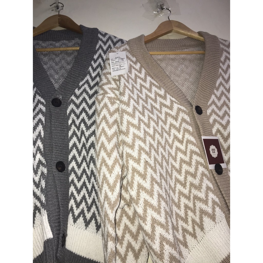 [ HÀNG ORDER ] Áo khoác Cardigan nam hoạ tiết sọc zigzag style Hàn Quốc | BigBuy360 - bigbuy360.vn