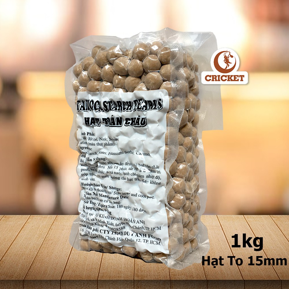TRÂN CHÂU ĐEN CARAMEL HOÀN ANH (1kg) - Hạt Siêu To 15mm - TRÂN CHÂU WINGS, ĐÀI LOAN, COTRA NGON HƠN TRƯỜNG LẠC