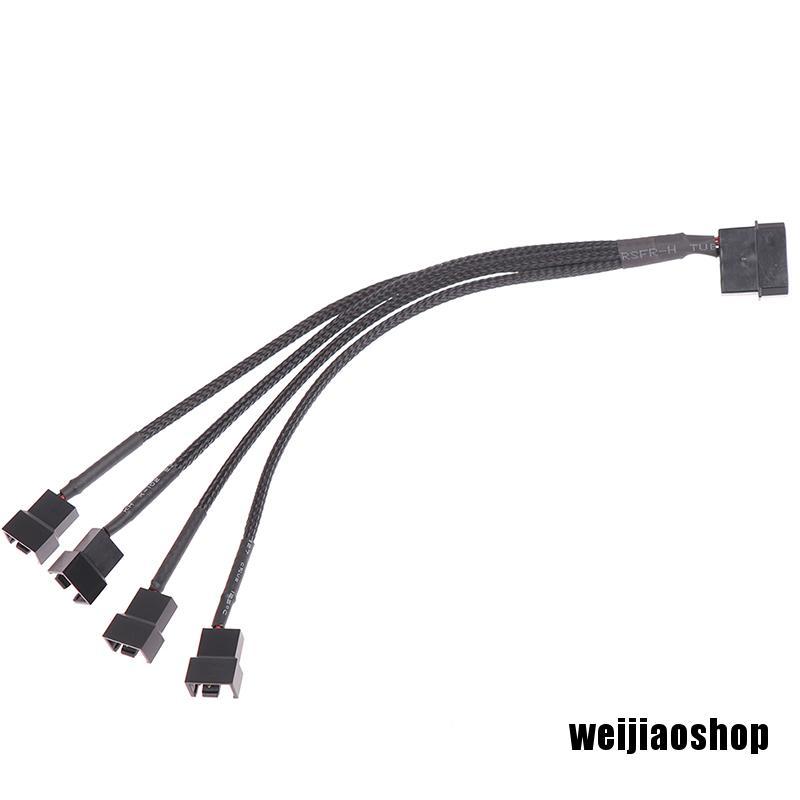 Cáp Chia Nguồn Weijiao2 4pin Ide Molex Sang 4 Cổng 3pin / 4pin