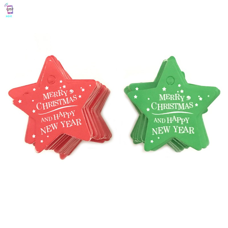 MG 100Pcs Christmas Tree Gift Tags Party Favor Tags Gift Tag Personalized Merry Christmas Paper Hang Tags @vn