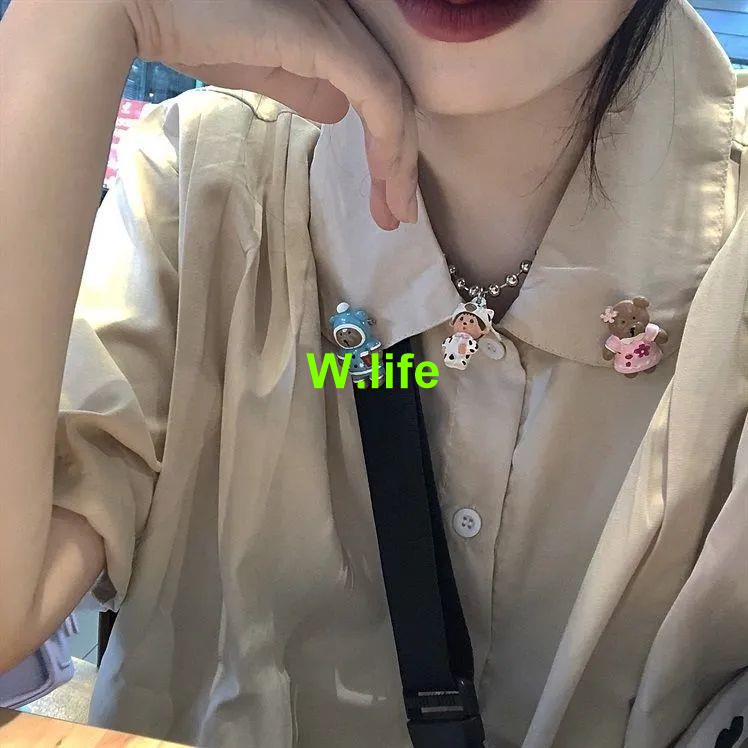 Áo Sơ Mi Ngắn Tay Cổ Búp Bê Phong Cách Học Sinh Nhật Bản Dành Cho Nữ