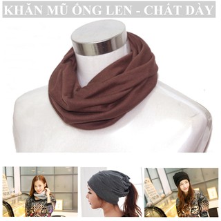 Bán buôn - Khăn mũ ống len 2 lớp chất dày đa năng chuyên phượt