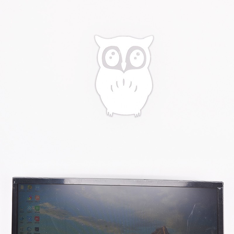 Decal dán tường Họa Tiết 3d Hình Con Cú Màu Gương Dùng Trong Trang Trí Nhà