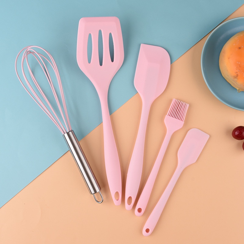 -BỘ DỤNG CỤ NHÀ BẾP, LÀM BÁNH 5 MÓN SILICON CHỊU NHIỆT
