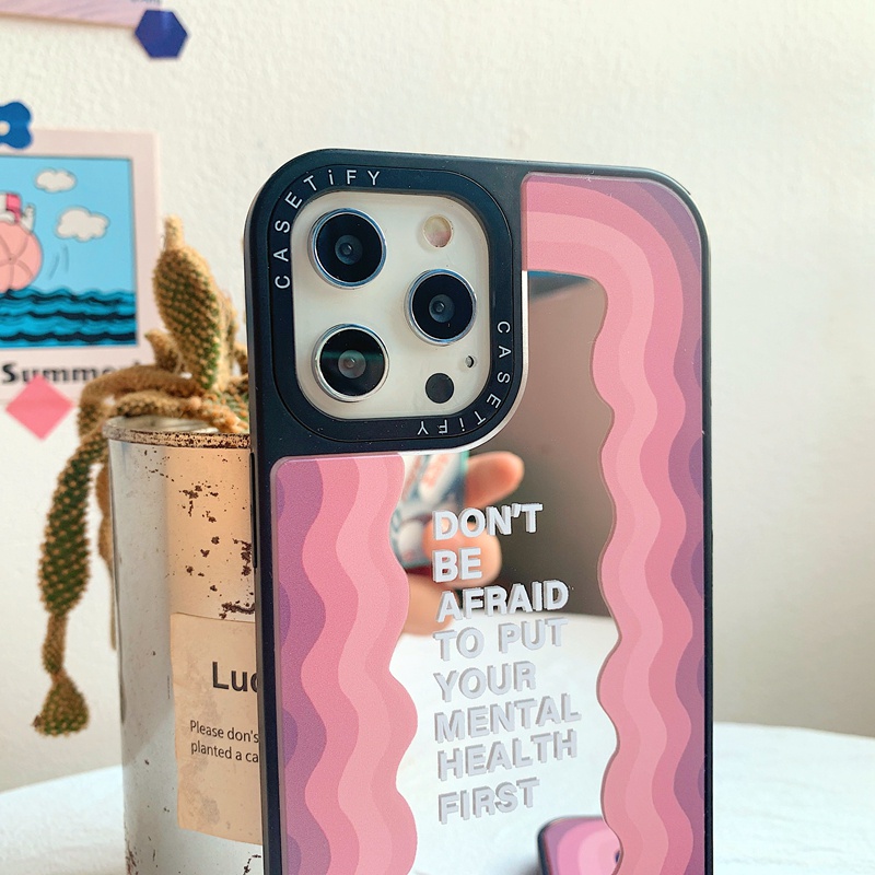 Ốp điện thoại TPU dẻo mặt trang gương in hình cầu vồng phản quang thích hợp cho iPhone 7 8 Plus