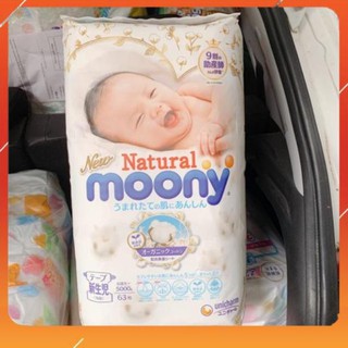 Bỉm dán/quần moony natural s58/m46/nb63 cao cấp nội địa nhật bản