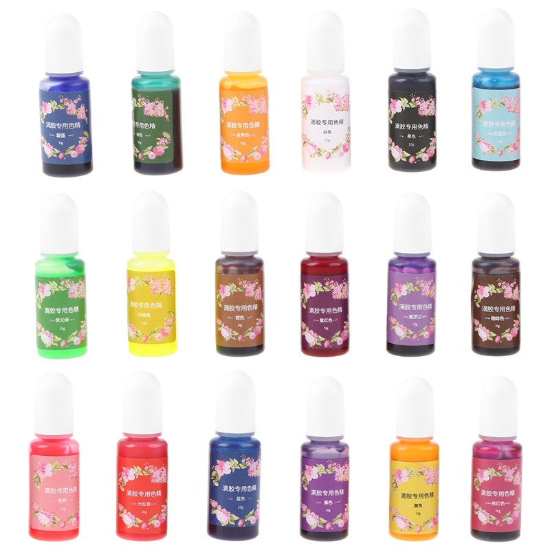 Keo UV Resin Màu Sắc Tươi Sáng Không Mùi 18 Màu Lựa Chọn Dùng Làm Đồ Trang Sức Thủ Công