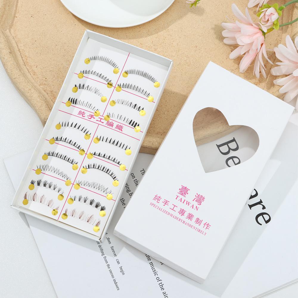 ROWANS Bộ 10 Cặp Lông Mi Giả Nhiều Màu Sắc Tự Nhiên