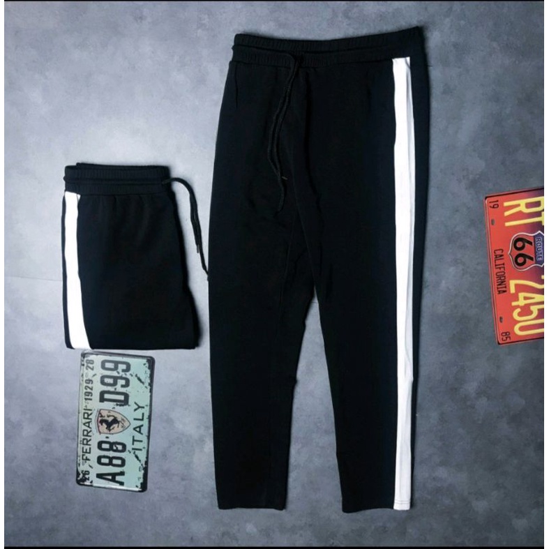 Quần Jogger Nam Nữ phối Sọc ống SUÔNG thun Poly. Phong Cách Thể Dục Thể Thao Năng Động Cá Tính Unisex