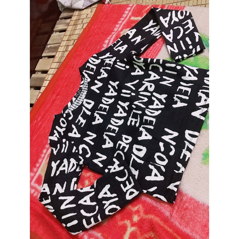 Thanh lí áo dạ len dày dặn dáng lửng hơi croptop (croptop) tay dài