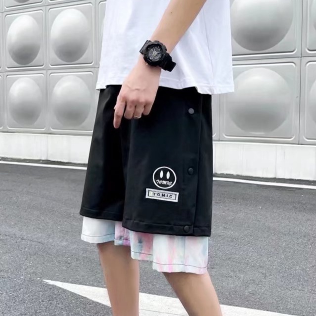 Quần Short Hai Lớp Phong Cách Hàn Quốc Thời Trang Dành Cho Nam
