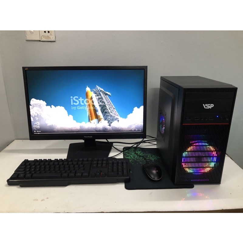 BỘ MÁY TÍNH VĂN PHÒNG GIÁ RẺ, CPU G4560, 4Gb,SSD120gB, LCD24