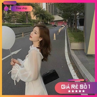 [ HÀNG THIẾT KẾ- CỰC VIP] Đầm trễ vai dài tay đan eo