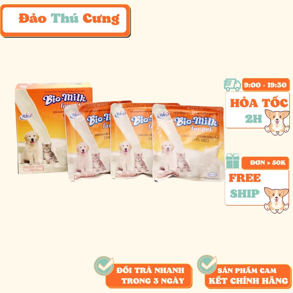 Sữa Bột Bio-Milk Cho Chó Mèo 100g - Đảo Thú Cưng