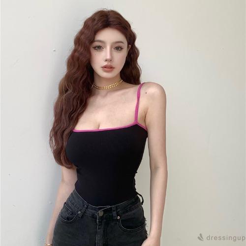 Áo Hai Dây Màu Sắc Tương Phản Thời Trang Mùa Hè Cho Nữ