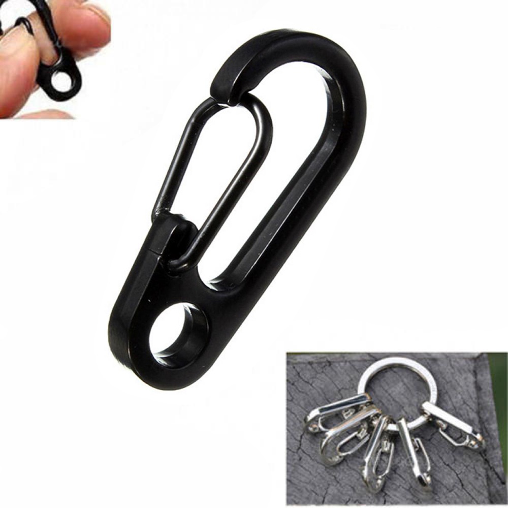 Móc Khóa Carabiner Edc Bằng Thép Không Gỉ Nhiều Màu Mới