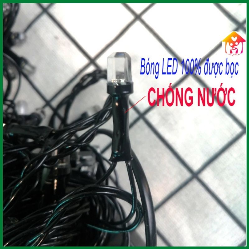 Dây đèn led kim cương 20m chống nước-màu vàng và nhiều màu siêu đẹp 2022