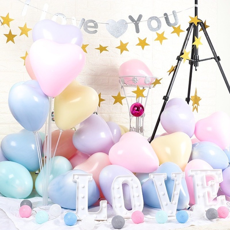 Set 50 Bong Bóng Kích Thước 10 Inch 2.2g Bằng Latex Dày Dùng Trang Trí Tiệc Cưới