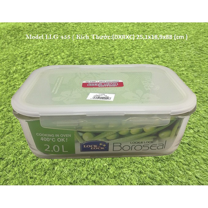 Hộp thủy tinh chữ nhật Lock&Lock LLG455 - 2L
